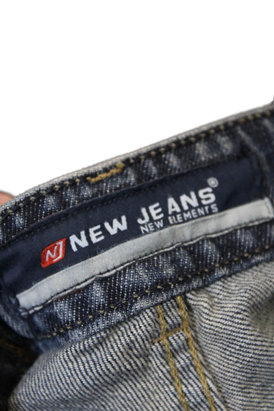 New Jeans Womens Cotton Five Pocket Low-Rise Bootcut Jeans Blue Size 26