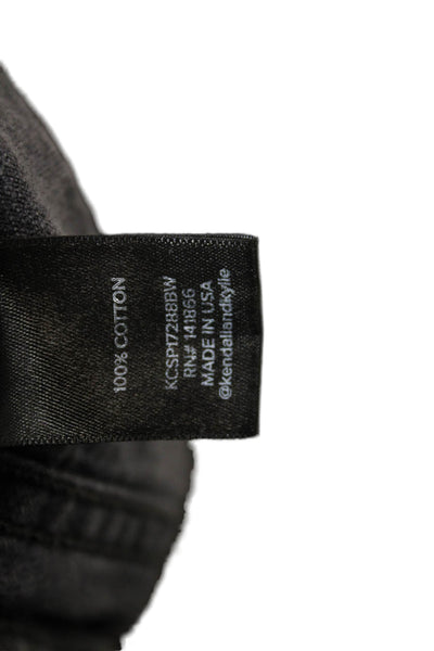 Kendall & Kylie Women's Button Fly Straight Leg Denim Pants Black Size 30