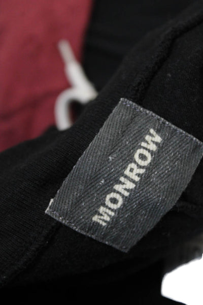 Monrow Women's Drawstring Waist Tapered Leg Embellish Jogger Pants Black Size M