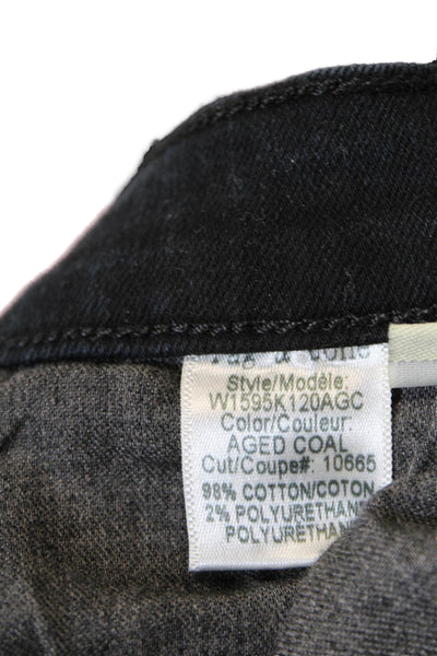 Rag & Bone Women's Midrise Five Pocket Skinny Denim Pants Black Size 26