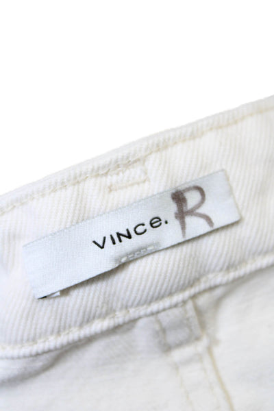 Vince Women's Hook Closure Wide Leg Cargo Jean Pants Beige Size 30