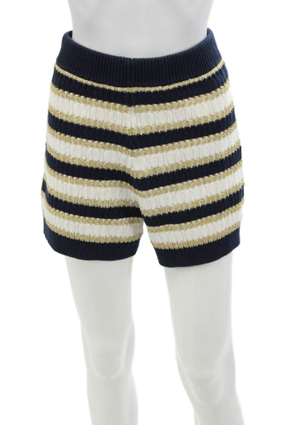 Cara Cara Womens Cotton Stripe Printed High Waisted Shorts Multicolor Size 24