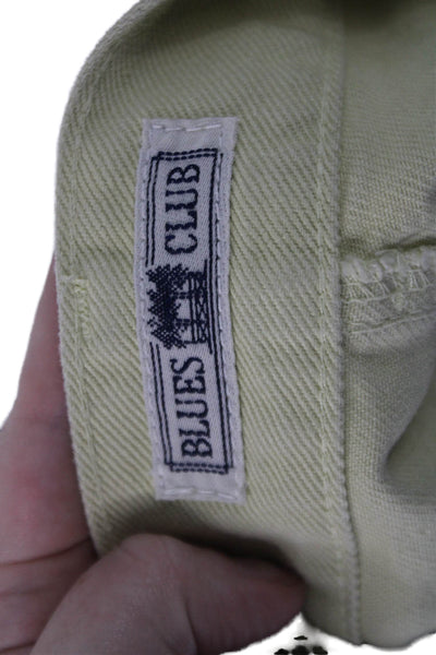Blues Club Womens Cotton Zippered Unlined Pencil Casual Skirt Green Size 40