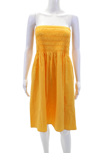 Rails Womens Cotton Textured Ruched Lined Casual Maxi Skirt Orange Size S