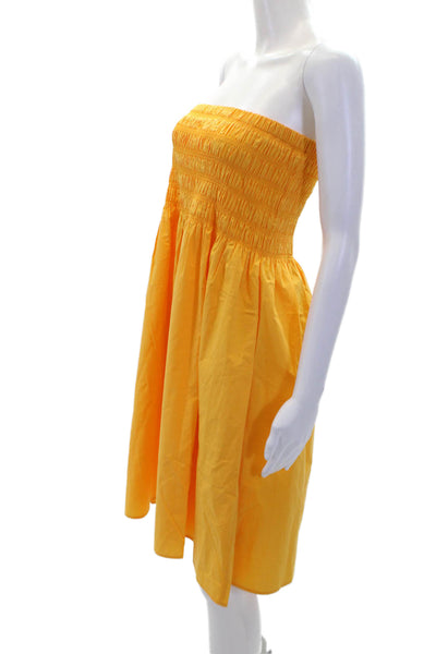 Rails Womens Cotton Textured Ruched Lined Casual Maxi Skirt Orange Size S