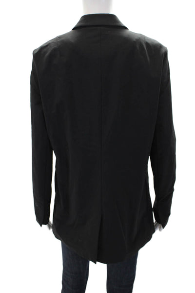 Kit And Ace Womens Fitted Single Buttoned Pocketed Blazer Jacket Black Size 10