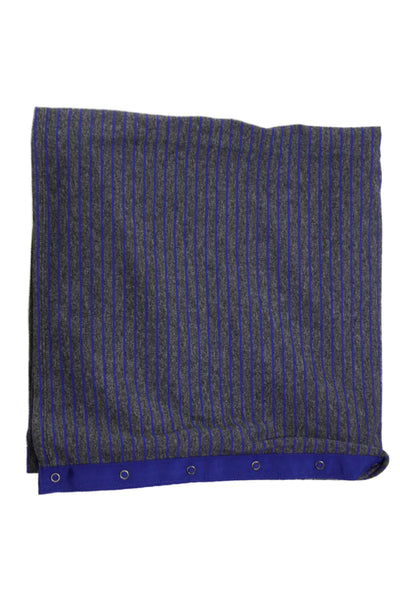 Lululemon Womens Striped Snap Closure Infinity Scarf Gray Blue Size OS