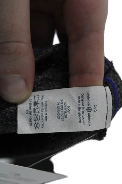 Lululemon Womens Striped Snap Closure Infinity Scarf Gray Blue Size OS