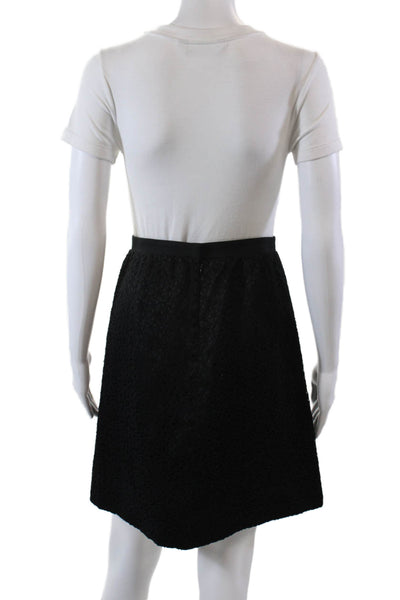 Jason Wu Womens Back Zip Knee Length lace Overlay A Line Skirt Black Size 2