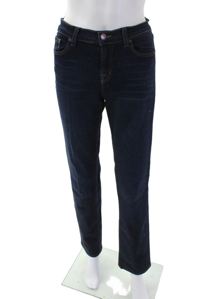 J Brand Women's Dark Wash Five Pocket Button Straight Leg Denim Pants Size 29