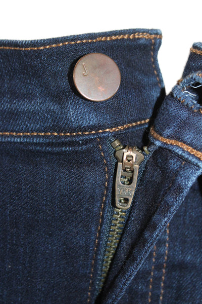 J Brand Women's Dark Wash Five Pocket Button Straight Leg Denim Pants Size 29