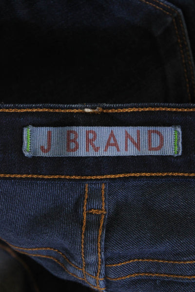 J Brand Women's Dark Wash Five Pocket Button Straight Leg Denim Pants Size 29
