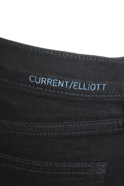 Current/Elliott Womens Midrise Five Pocket Straight Leg Jean Pants Black Size 29