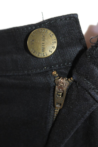 Current/Elliott Womens Midrise Five Pocket Straight Leg Jean Pants Black Size 29