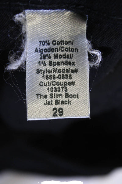 Current/Elliott Womens Midrise Five Pocket Straight Leg Jean Pants Black Size 29