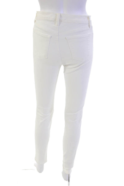 J Brand Womens Zipper Fly Mid Rise Skinny Ankle Jeans White Denim Size 27