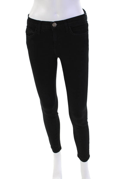 Current/Elliott Womens Zipper Fly Mid Rise Skinny Ankle Jeans Black Size 27