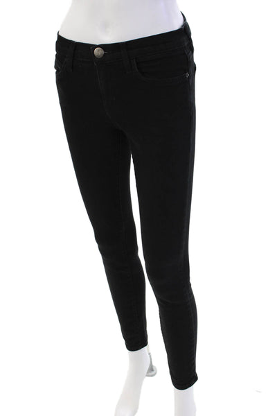 Current/Elliott Womens Zipper Fly Mid Rise Skinny Ankle Jeans Black Size 27