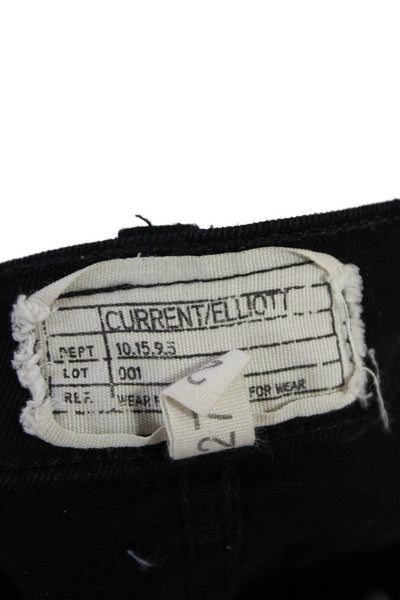 Current/Elliott Womens Zipper Fly Mid Rise Skinny Ankle Jeans Black Size 27