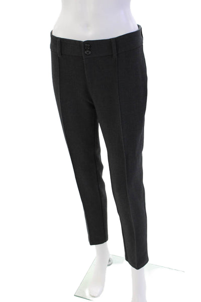 Cartonnier Anthropologie Womens Straight Pleated Charlie Ankle Pants Gray Size 4