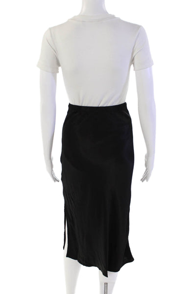 Amade Womens Textured Sleeveless V-neck Tank Top Midi Skirt Set Black Size XS