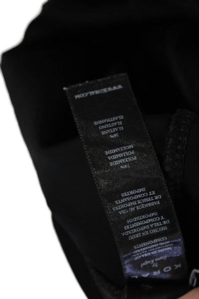 Koral Women's Midrise Full Length Shiny Athletic Workout Legging Black Size S