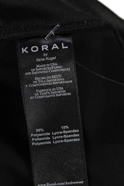 Koral Women's Midrise Fitted Shiny Full Length Active Legging Black Size S