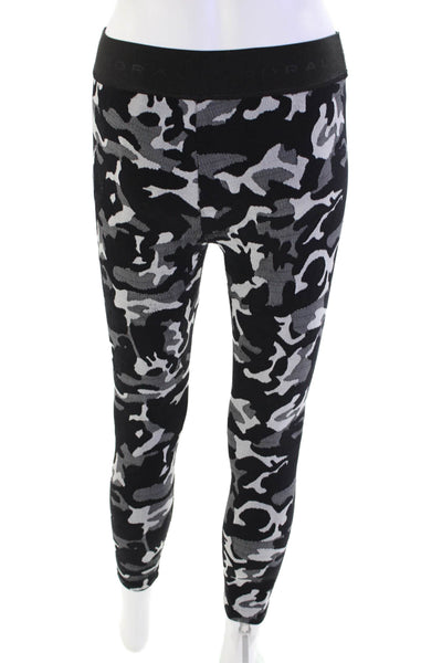 Koral Women's Elastic Waist Fitted Workout Legging Black Camouflage Size S