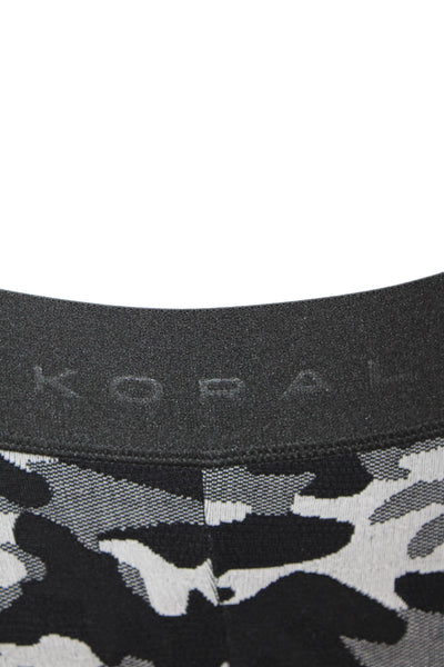 Koral Women's Elastic Waist Fitted Workout Legging Black Camouflage Size S