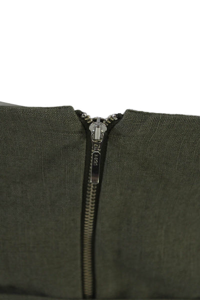 Bec & Bridge Womens Strapless Tie Waist Wide Leg Jumpsuit Green Size 2