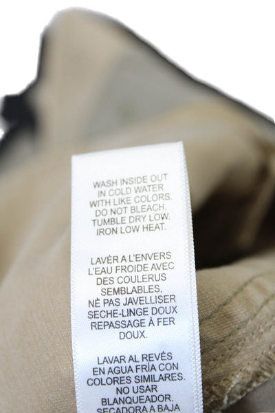 Frame Womens Cotton Raw Hem Colorblock Belted Mini Skier Beige Size 25