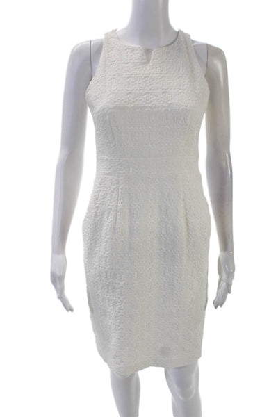 Nanette Lepore Womens Sleeveless Zippered Knee Length Pencil Dress White Size 2