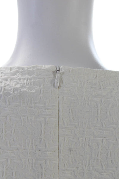 Nanette Lepore Womens Sleeveless Zippered Knee Length Pencil Dress White Size 2