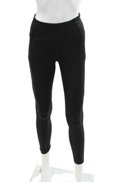 Lululemon Womens Lined High Waisted Fitted Athletic Leggings Black Size S