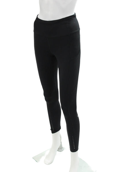 Lululemon Womens Lined High Waisted Fitted Athletic Leggings Black Size S