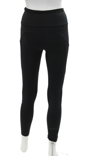 Lululemon Womens Lined High Waisted Fitted Athletic Leggings Black Size S