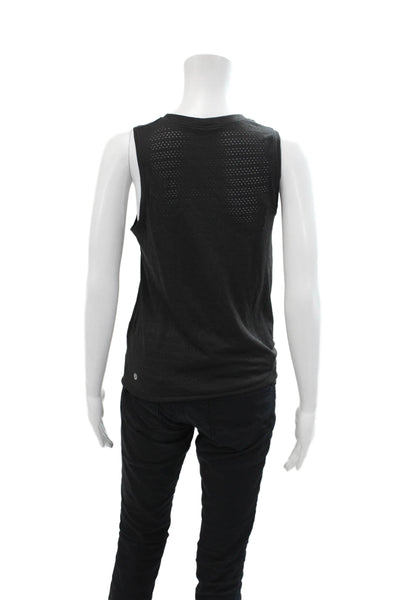 Lululemon Womens Scoop Neck Sleeveless Lined Tank Top Black Size S