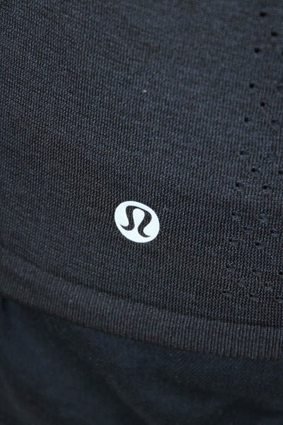 Lululemon Womens Scoop Neck Sleeveless Lined Tank Top Black Size S