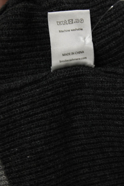 WISPR Womens Striped Long Sleeves Sweater White Grey Cotton Size Small