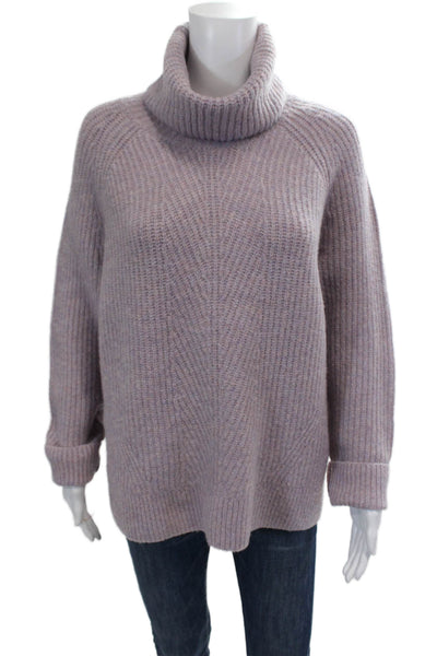 Madewell Womens Long Sleeve Oversized Turtleneck Sweater Purple Size Large
