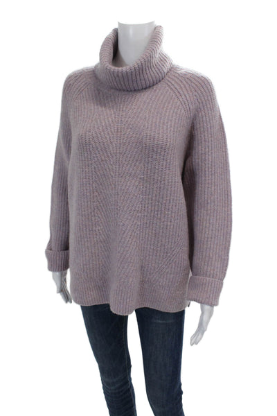 Madewell Womens Long Sleeve Oversized Turtleneck Sweater Purple Size Large