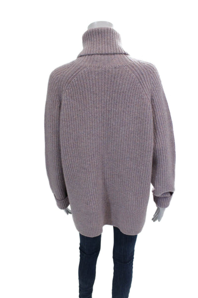 Madewell Womens Long Sleeve Oversized Turtleneck Sweater Purple Size Large