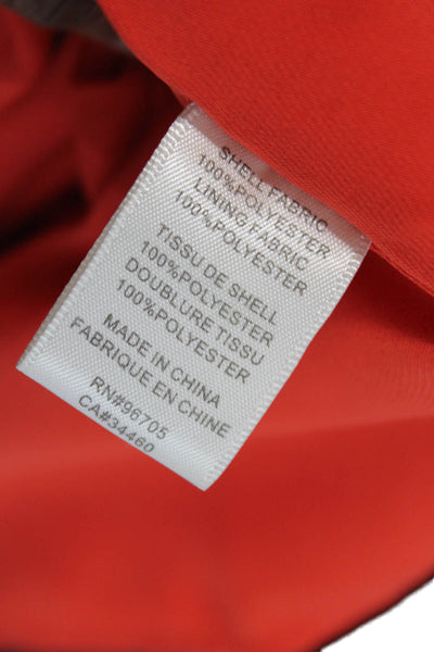 Rebecca Taylor Womens Sleeveless Scoop Neck Zip Short Dress Orange Size 02