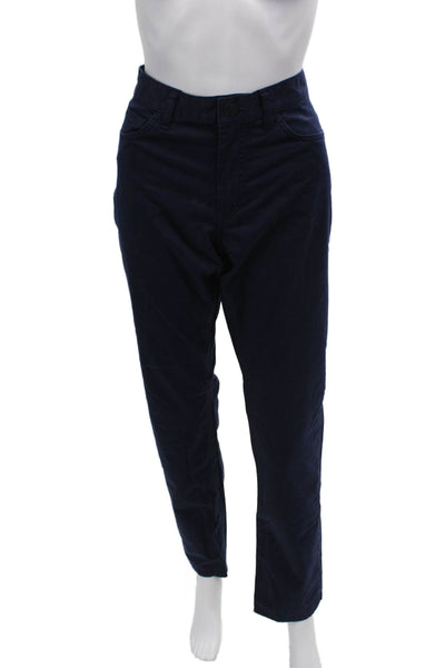 Theory Womens Cotton Zip Button Straight Leg Casual Pants Blue Size EUR 31
