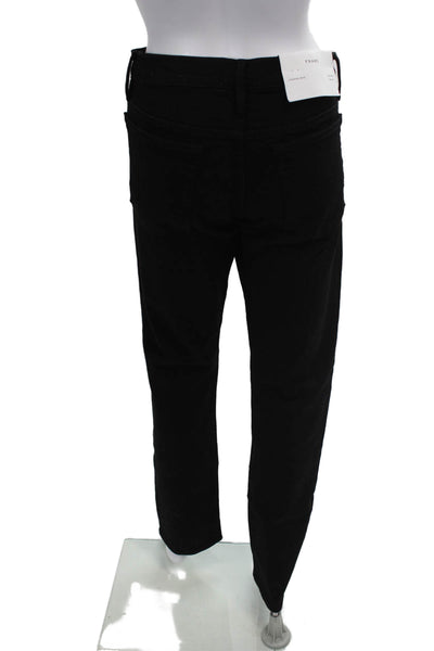 Frame Womens Cotton Zip Lined Wide Leg Dark Wash Jeans Black Size EUR 31