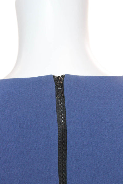 Rag & Bone Womens Textured Scoop Neck Pleated Lined A-line Dress Blue Size 02