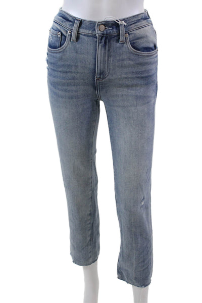 Pistola Womens Monroe Crop High Rise Cigarette Jeans Blue Size 24