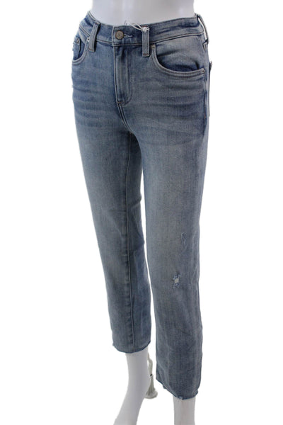 Pistola Womens Monroe Crop High Rise Cigarette Jeans Blue Size 24
