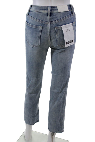 Pistola Womens Monroe Crop High Rise Cigarette Jeans Blue Size 24