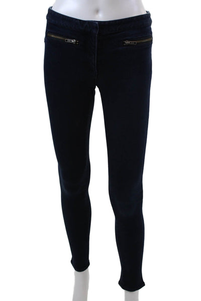 Veronica Beard Womens Mid-Rise Dark Wash Skinny Leg Jeans Blue Size 0